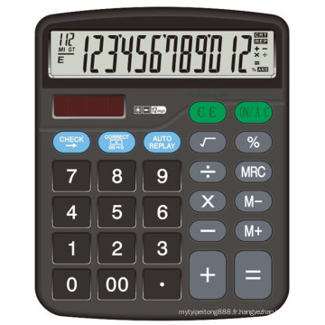 Calculateur de bureau 12 chiffres avec &quot;Vérifier&quot; et 120 étapes de la fonction &quot;Correct&quot; (LC237CHECK)